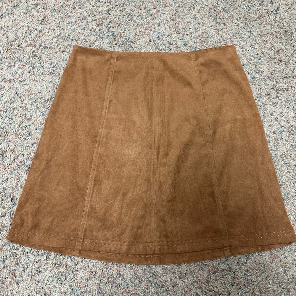 Faux Suede Mini Skirt